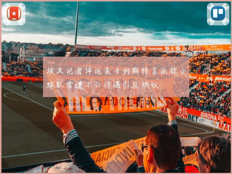埃及记者评论麦卡利斯特言论称小球队常遭不公待遇引发热议